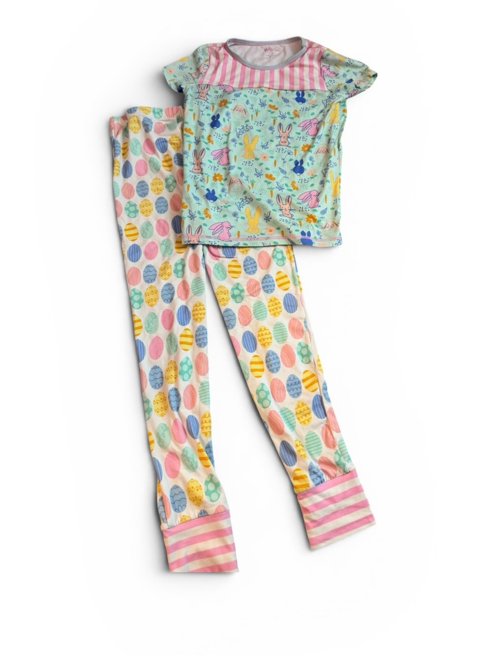 Matilda Jane Pastel Bunny & Egg Pajama Set - Size 8, Soft PJs, Easter, Spring PJ